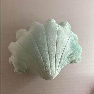 Magaschoni home aqua shell decorative throw pillow beach ocean house decor